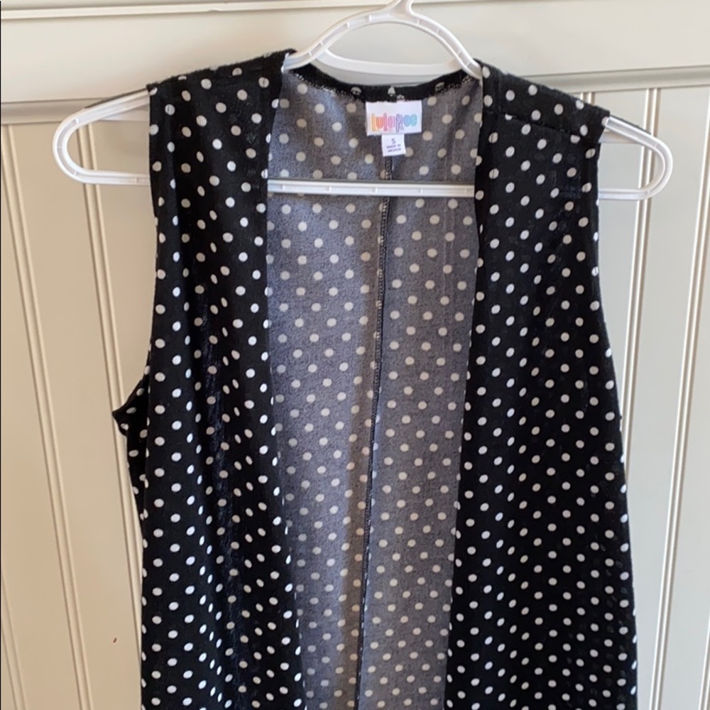 Lularoe Joy Black with white polka dots